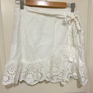 White Wrap Skirt - Size M